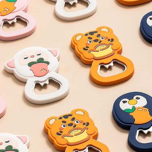 Cartoon Beer Bottle Opener Pvc Multi-purpose Magnetic Refrigerator