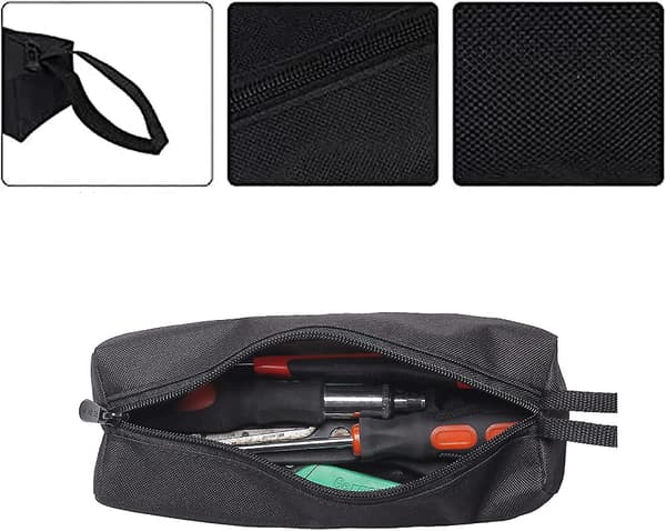 Heavy Duty Tool Bag,multipurpose Tote Bag,empty Tool Kit Pockets,portable Tote Pockets,portable Canvas Tool Bag,for Portable Hand Tool Holder(black)