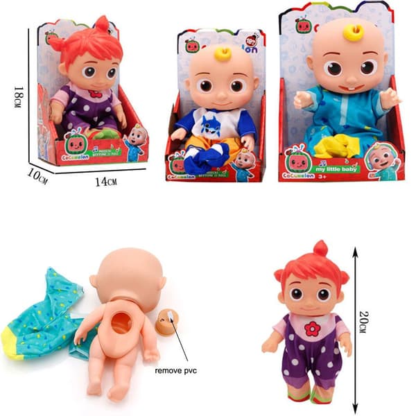 8 Inch Cocomelon Musical Singing Bedtime JJ Doll