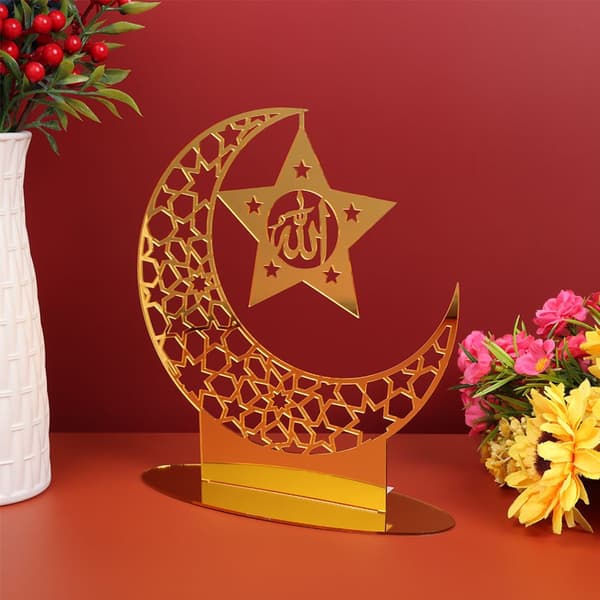 Mordely Eid Mubarak Dekor Ramadan Ornament SVART BT009 black BT009-BT009
