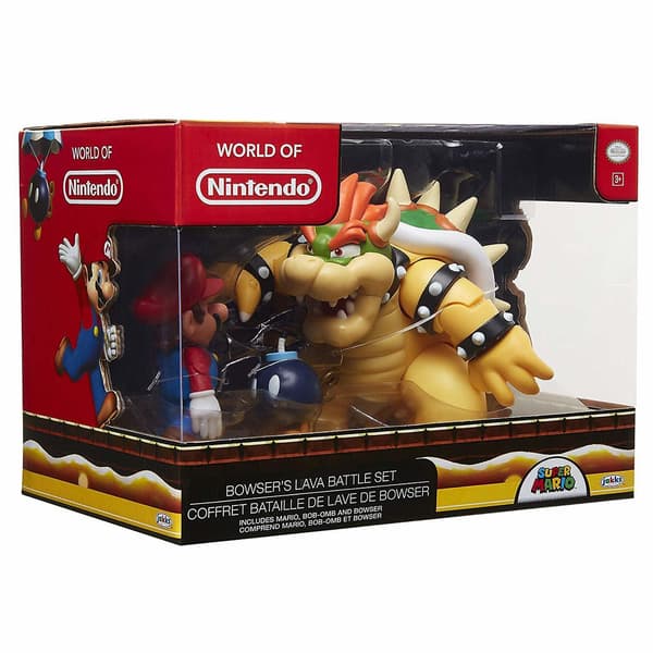 Super Mario 1-Pack Bowsers Lava Battle Set Playset Figurer