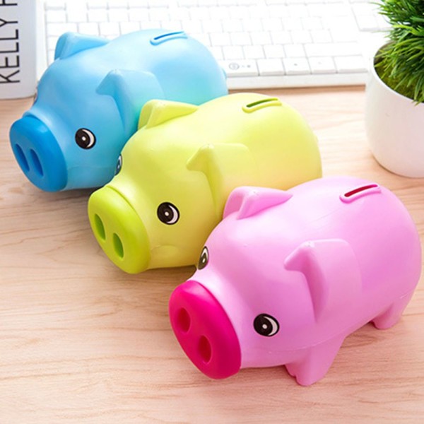 Mordely Sparkasse Tecknad grisformad Piggy Cash Bank pink 10cmx8cmx9.5cm