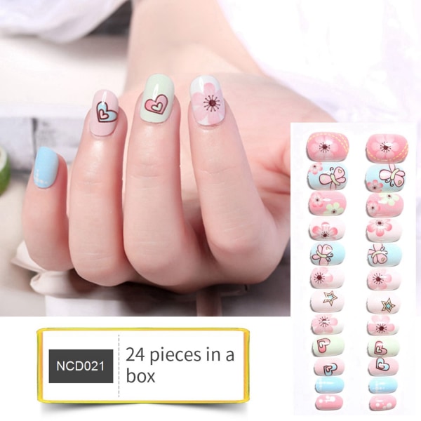 Mordely 24st / låda barn falska naglar bärbara NCD021