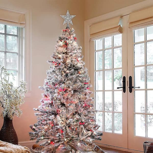 Christmas Tree Star Topper Glittrad heminredning Gold 20cm