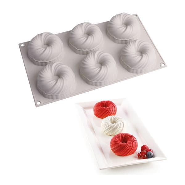 Form med 6 celler spiralform, non Stick