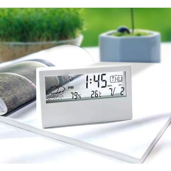 Digital Travel Alarm Clock - Foldable Calendar & Temperature & Timer Lcd Clock With Snooze Mode - Large Number Display, Battery Operated - Compa