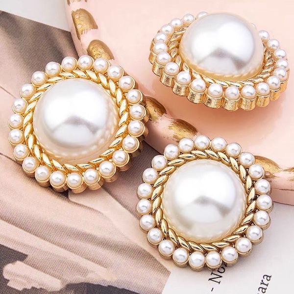 Mordely 10st Pearl Clothing Knappar Skjorta Knappar SILVER 23MM10ST silver 23MM10pcs-10pcs