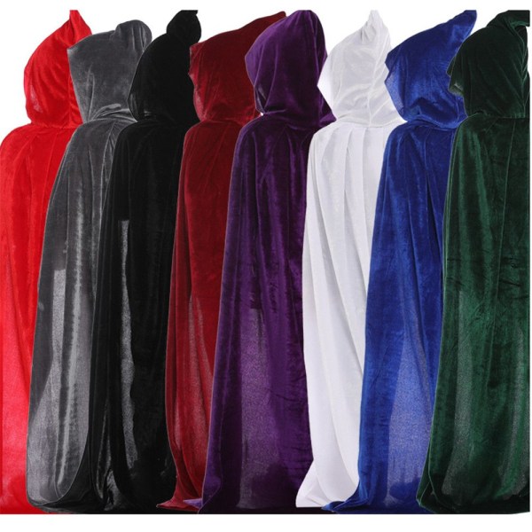 Mordely Velvet Cloak Cape Ghost Capes PURPLE purple