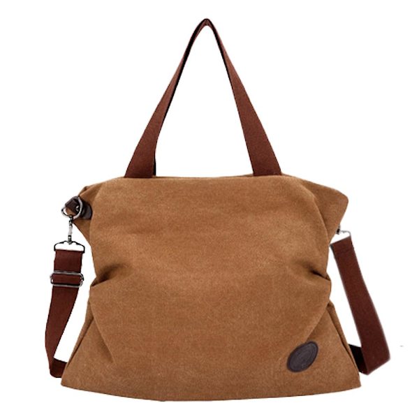 Mordely Messenger-väska i canvas för kvinnor Cross-body-väska, fritidsmode brown