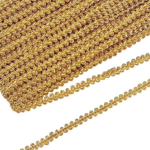 Mordely Guld Spets Trim Gimp Braid Trim Metallic Braid