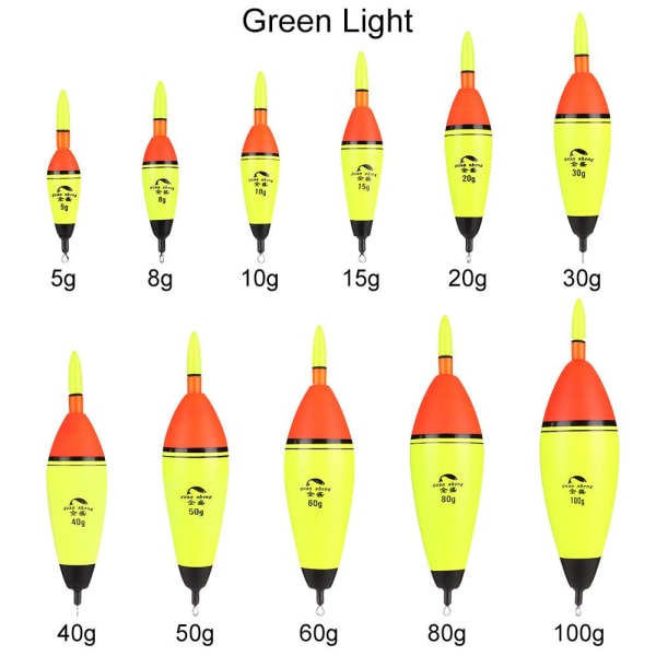 Mordely Fishing Night Float Ball Boia GREEN LIGHT15G 15G Green Light15g