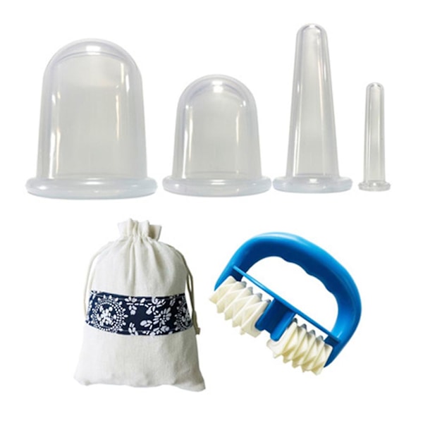 2023 4st vakuumkoppar massagerulle set blue