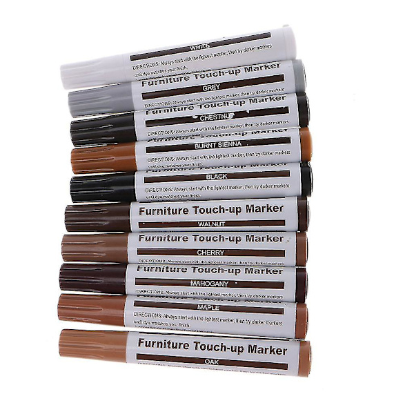 Mordely 21 Pcs Furniture Markers Wax Sticks With Sharpener Wood Scratch Repair Markers