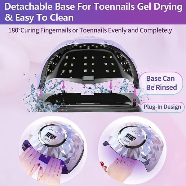Mordely Nail Lamp 60 Lamp Beads Uv/led Curing Lamp Dual Light Source Nail Lamp Beads