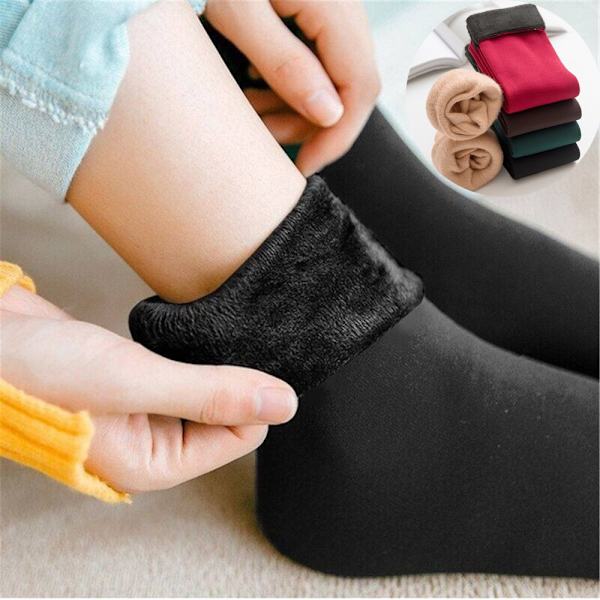 Mordely Snöstrumpor Sammetstrumpor i sammetgolv Sovsockor KAFFE coffee