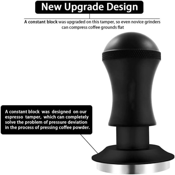 Kaffe Tamper Rostfritt stål Baserat Tamper SILVER silver