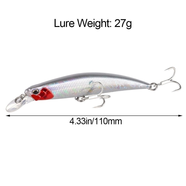 Mordely Sjunkande Minnow Baits Fiskkrokar FÄRG K Color K