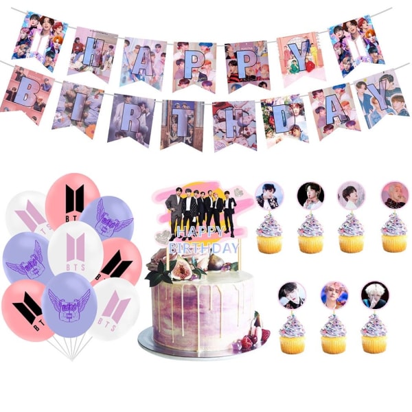 Mordely BTS Theme Party Decoration Party Supplies