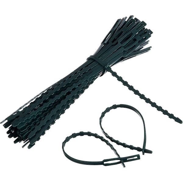 Mordely 50 Piece Adjustable Plant Tie And Support, 170mm X 8mm Dark Green