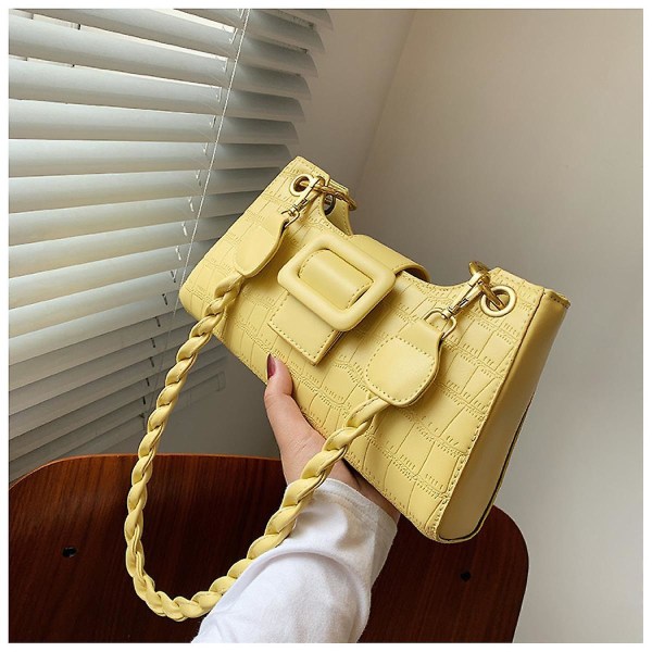 French Underarm Bag Designed 2023 New Spring And Autumn Fashion Trend Casual Shoulder Messenger Bagyellow)