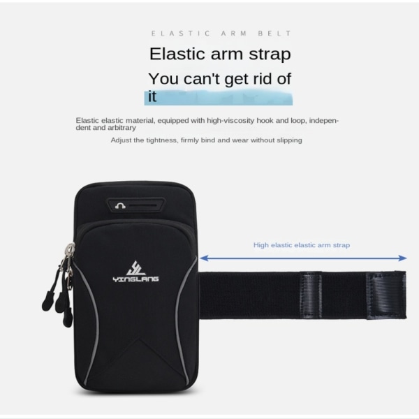 Mordely Running Wrist Bag Sport Phone Arm Väska BLÅ Blue
