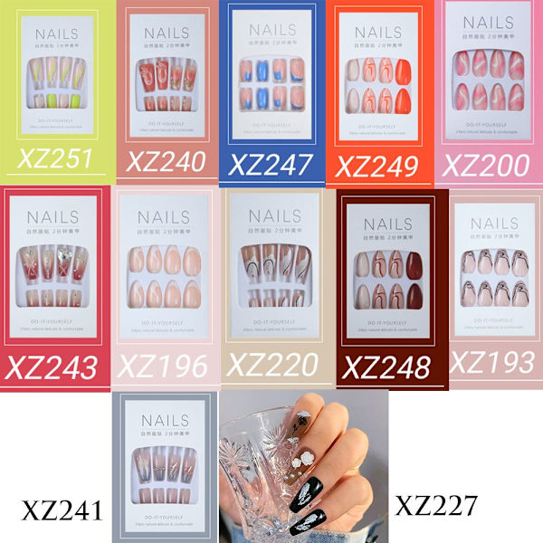 24 stk False Nail Full Cover XZ220
