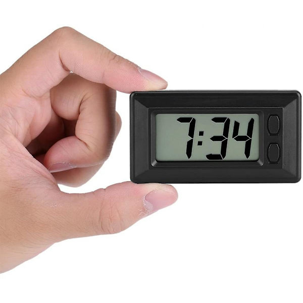 Mordely Lcd Digital Clock Table Car Dashboard Desk Electronic Clock Date Time Calendar Display
