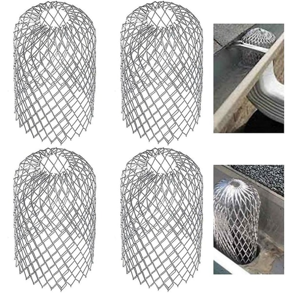 Mordely 4 Pack Metal Gutter Guards Expandable Filter Screen Leaf Strainer Downspout Guards For Gutters Downspout