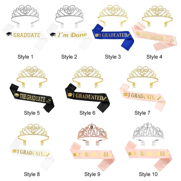 Mordely 2023 Graduation Sash Graduation Satin STYLE 1