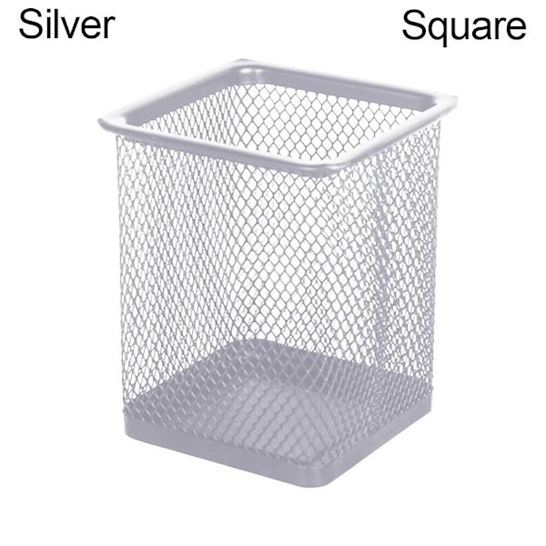 Mordely Mesh Pen Pot Pennhållare SILVER SQUARE Silver Square-Square