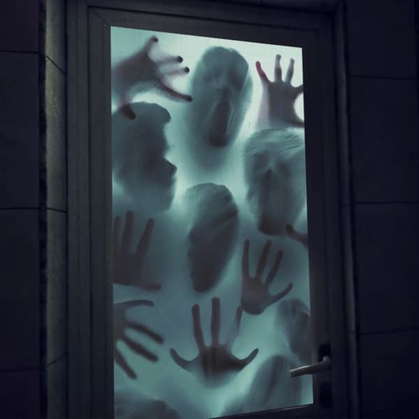 Blod Fingerprint Wall Sticker Skräck Sticker Halloween Window