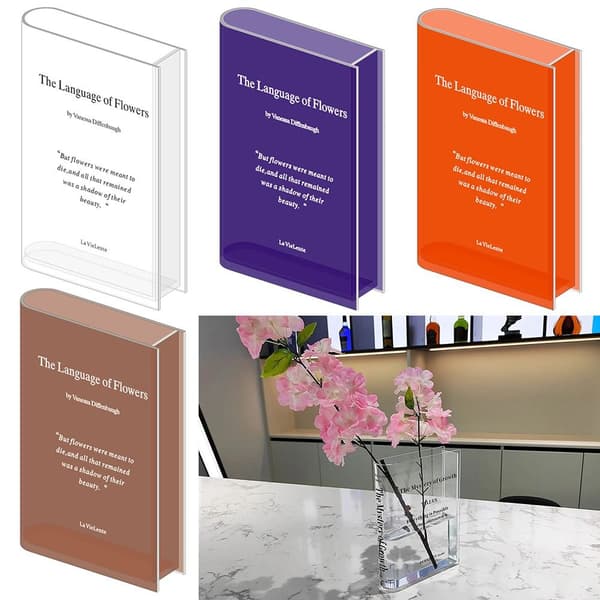 Mordely Nya Clear Book Vase Bokvaser BLÅ BLÅ