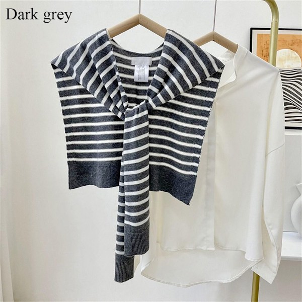 Cape Fake Collar MÖRKGRÅ dark grey