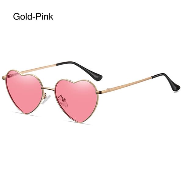 Mordely Dam Hjärta Solglasögon Polariserade Glasögon GULD-ROSA
