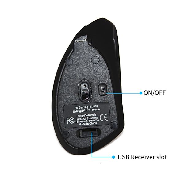 Mordely Bluetooth vertikal trådlös mus