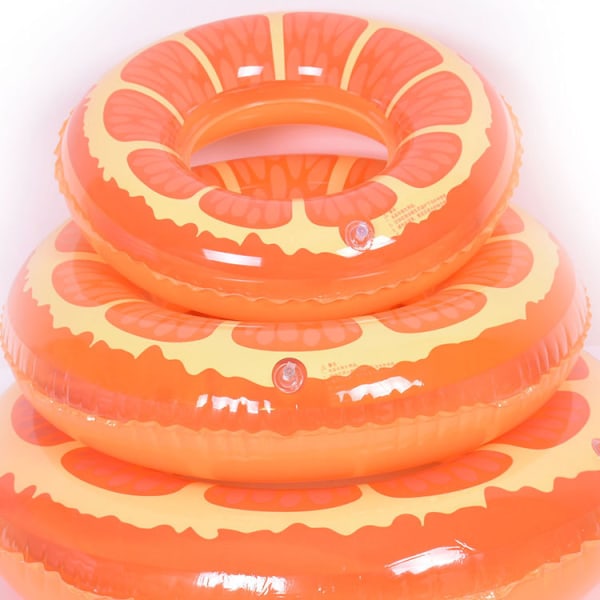 1 x Orange Swimming Ring with Inflatable Pool Floats for Kids and Adults, Pool Tube Toys for Summer Beach Water Float Party, Pool, Beach Time, 60cm 60CM