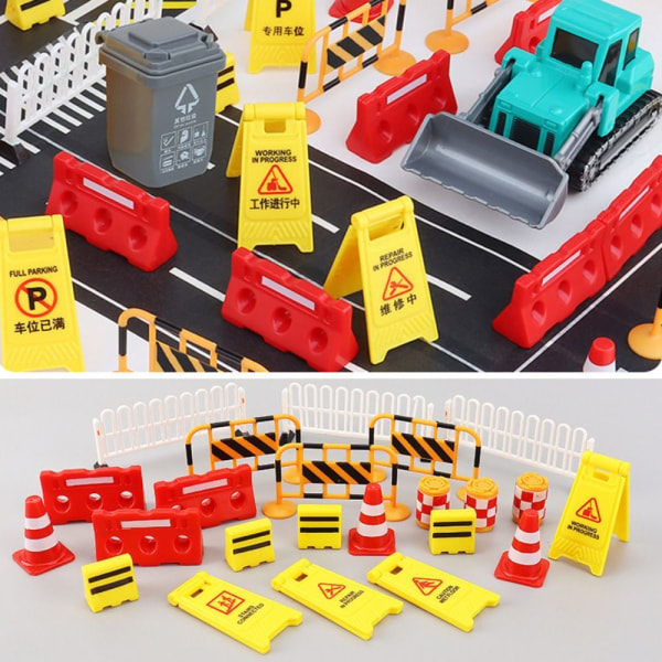 Mordely 24/40/62PCS Mini Traffic Cones Vägskyltar