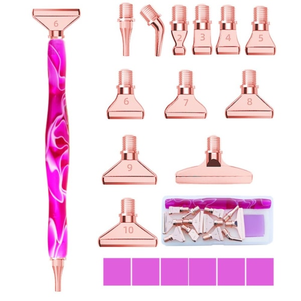 Mordely Diamond painting Penna Point Borrpennor ROSE GOLD-B