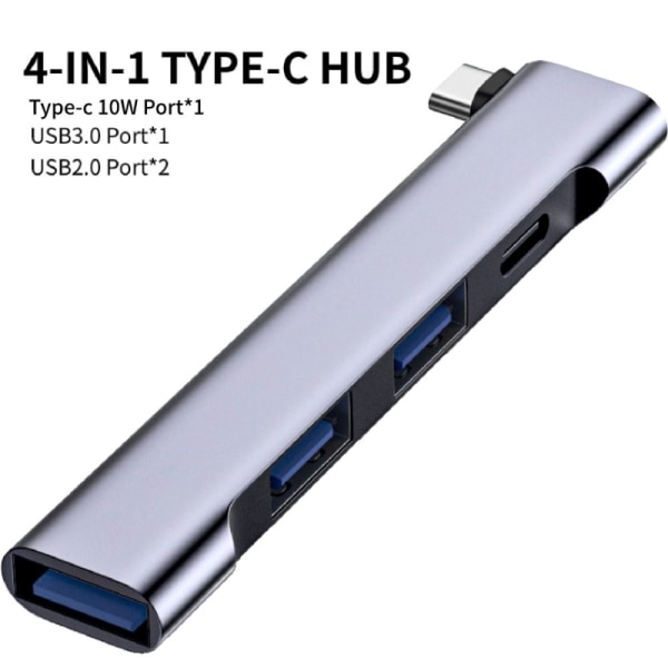 Mordely 4 I 1 USB-C HUB Universal USB 3.0 dockningsstation