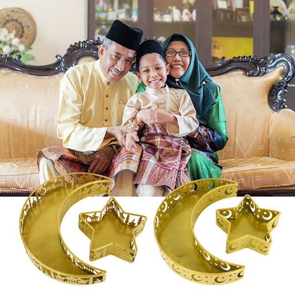 Mordely Eid Mubarak Set Serveringsbricka GULD STYLE 1 SET gold Style 1 Set