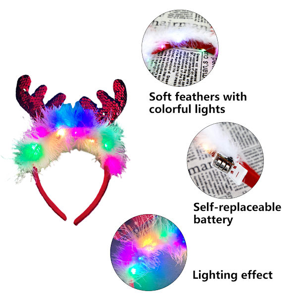 2 st LED julpannband Light Up Julgran Älg
