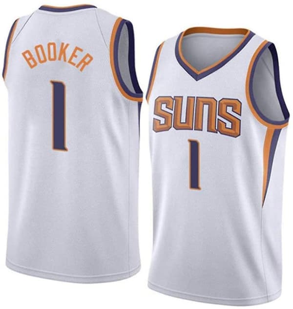 Mordely Ny säsongströja Phoenix nr 1 Devin Booker baskettröja M