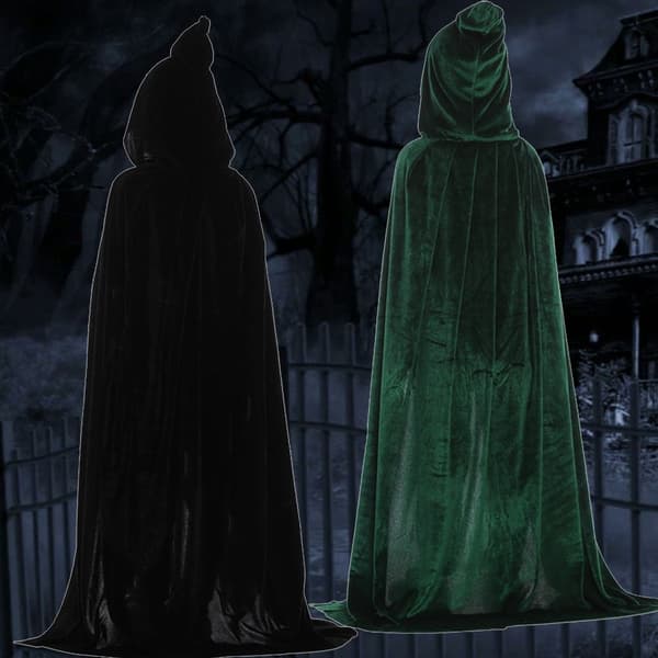 Mordely Velvet Cloak Cape Ghost Capes RÖD red
