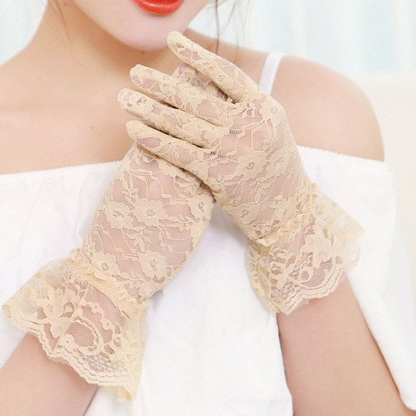 Mordely Party Dressy Handskar Spetshandskar VIT white