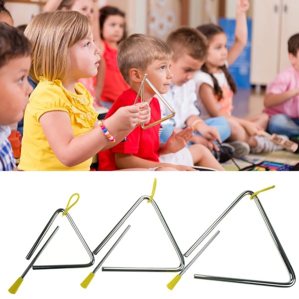 Mordely Metal Musical Triangle Steel Percussion Educational Instrument 6inch（145g）