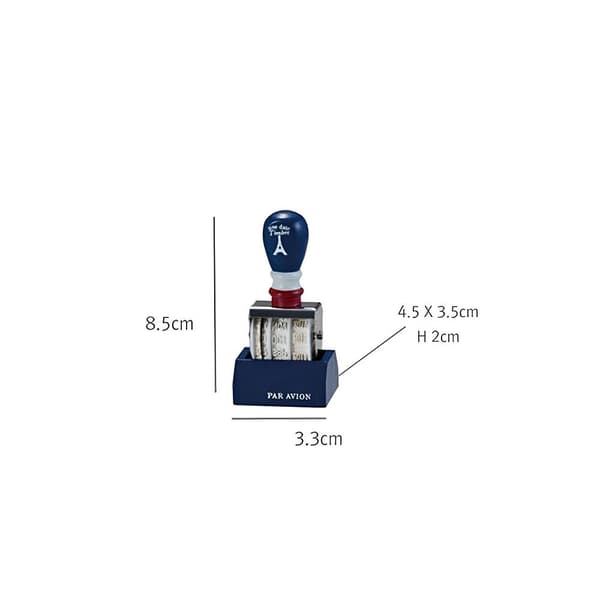 Mordely Datum Rullstämpel Gummistämpel NAVY navy