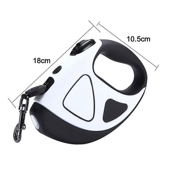 Mordely Retractable Dog Leash 5m With Led Flashlight For Small Medium Big Breed Dogs, Extendable Leash For Night Walks