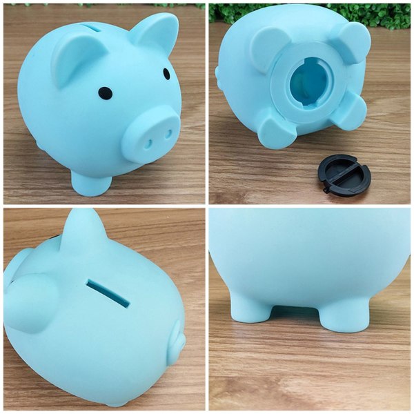 Mordely Sparkasse Tecknad grisformad Piggy Cash Bank yellow 8x10x9.4cm