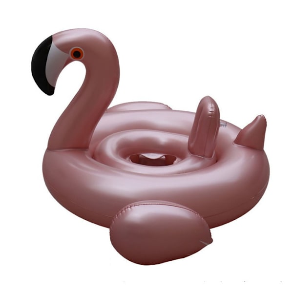 Baby Pool Float, Inflatable Flamingo Float, Infant Swimming Ring, Inflatable Pink Flamingo Baby Float for Pool, Rose Gold