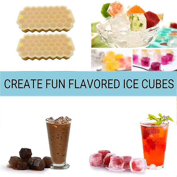 2023 Ice Tray, Ice Tray For Making Hexagonal Ice, Includes 2 Trays